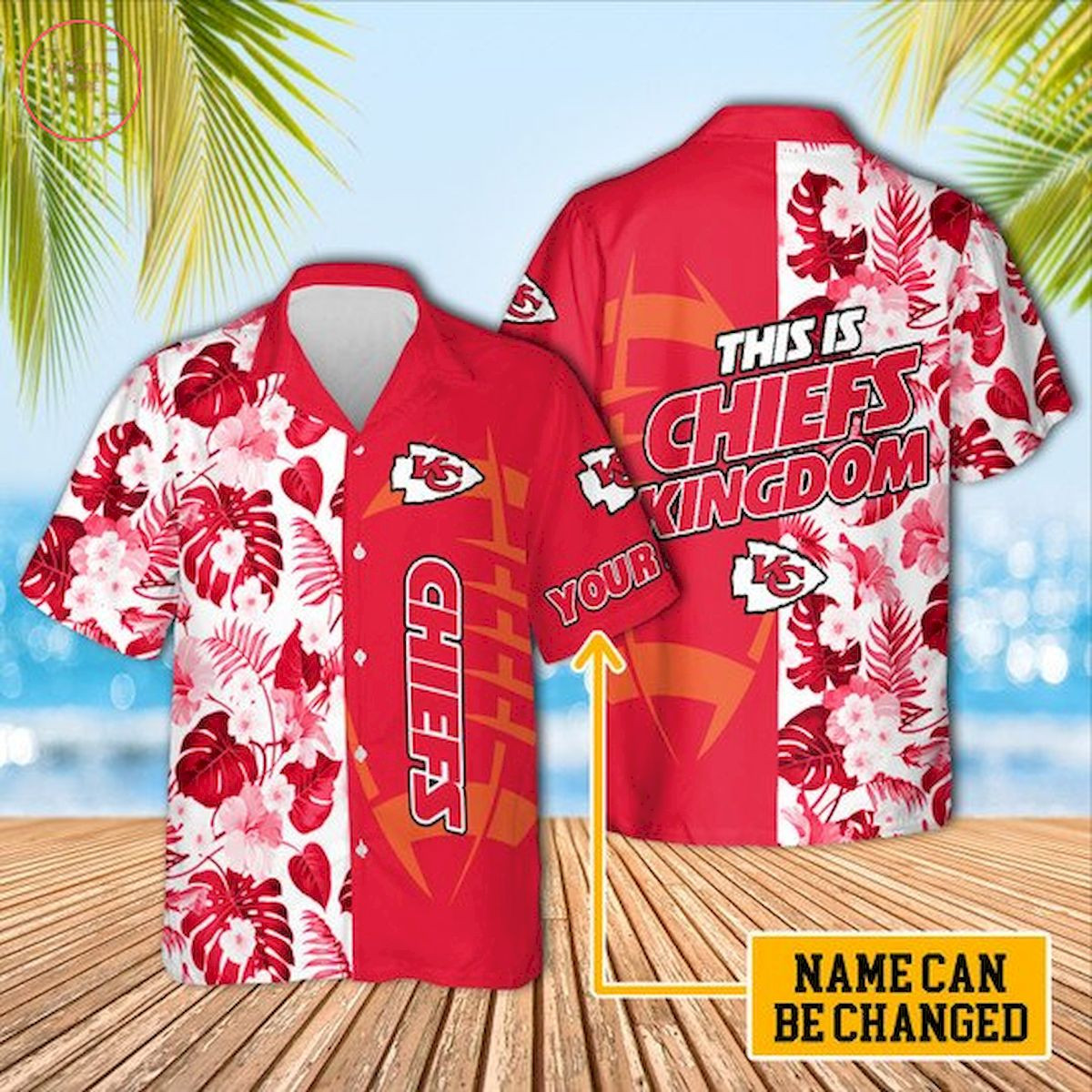 Kansas City Chiefs Kingdom Custom Hawaiian Shirt Tropical Aloha Button Up