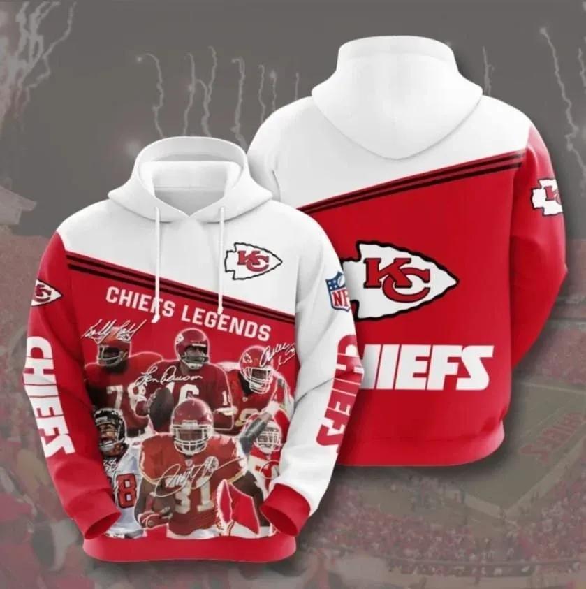 Kansas City Chiefs Legends NFL 3D All Over Print Hoodie