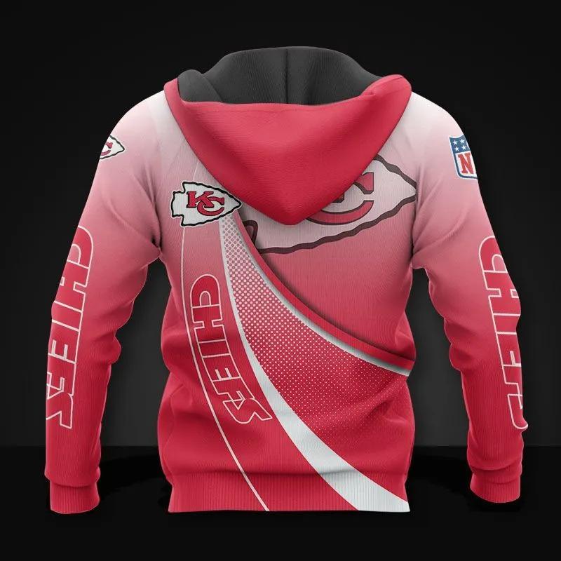 Alternative view of Kansas City Chiefs NFL 3D All Over Print Hoodie
