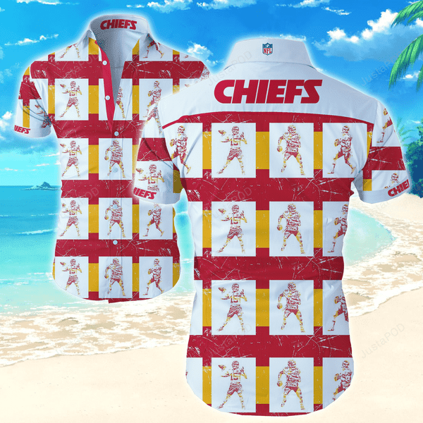 Kansas City Chiefs Pattern Hawaiian Shirt Tropical Aloha Button Up