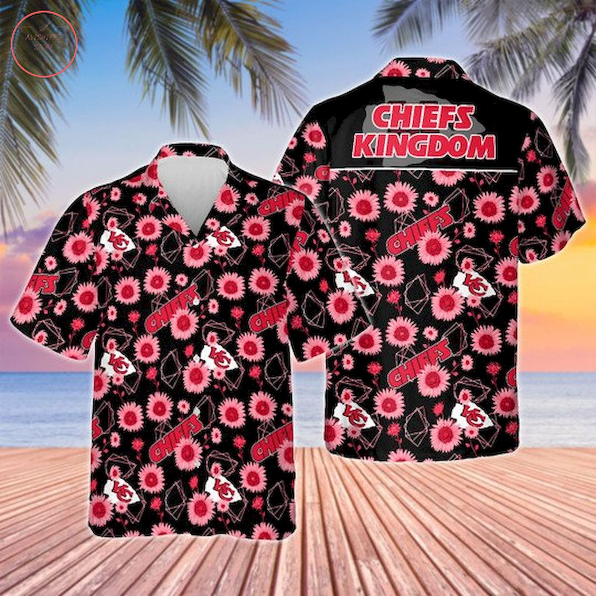 Kansas City Chiefs Sunflowers Hawaiian Shirt Tropical Aloha Button Up