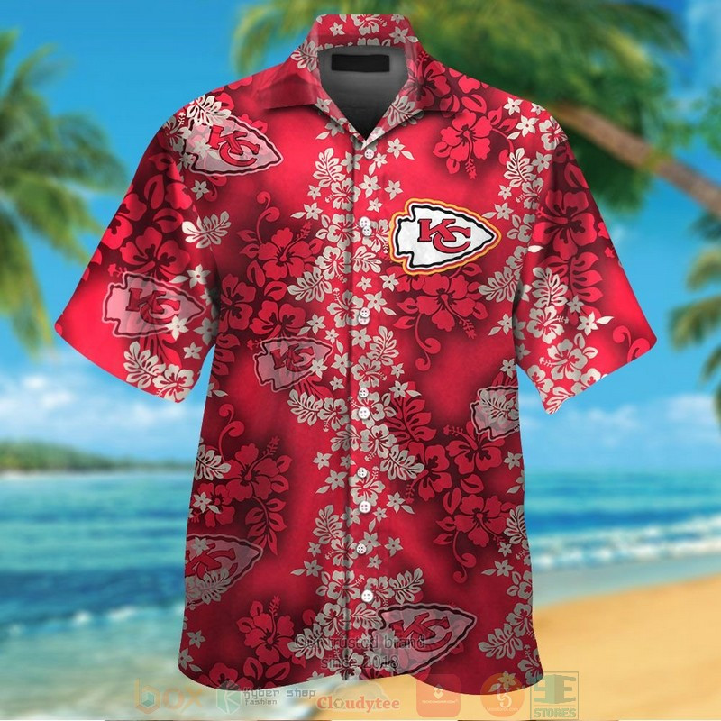 Kansas City Chiefs Tropical Plants Red Hawaiian Shirt Tropical Aloha Button Up