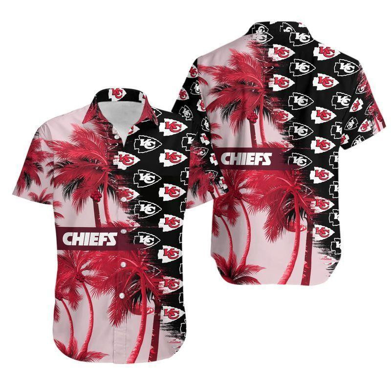 Kansas City Chiefs4 Hawaiian Shirt Tropical Aloha Button Up