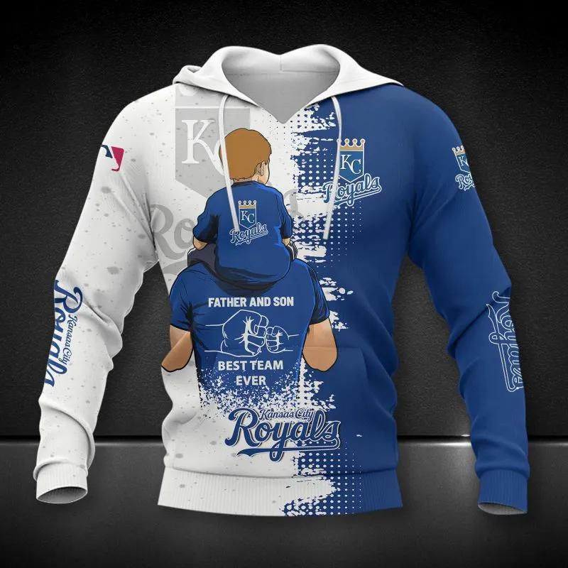 Kansas City Royals Dad And Son MLB All Over Print Hoodie