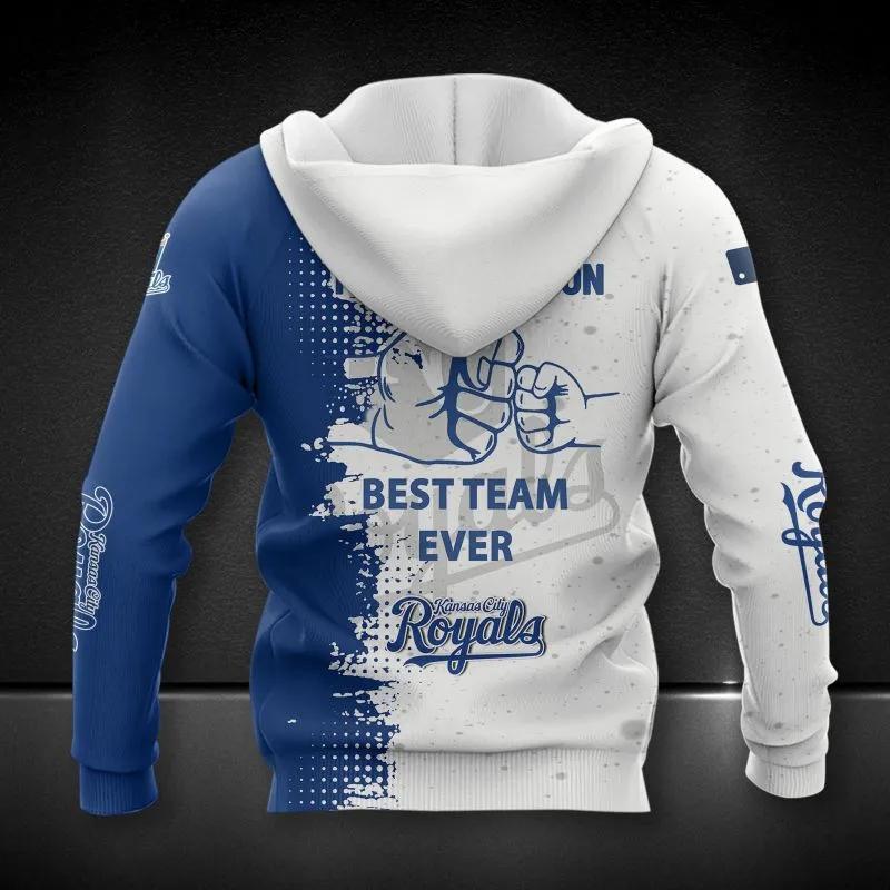 Alternative view of Kansas City Royals Dad And Son MLB All Over Print Hoodie