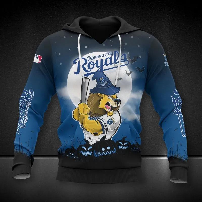 Kansas City Royals Mascot MLB All Over Print Hoodie