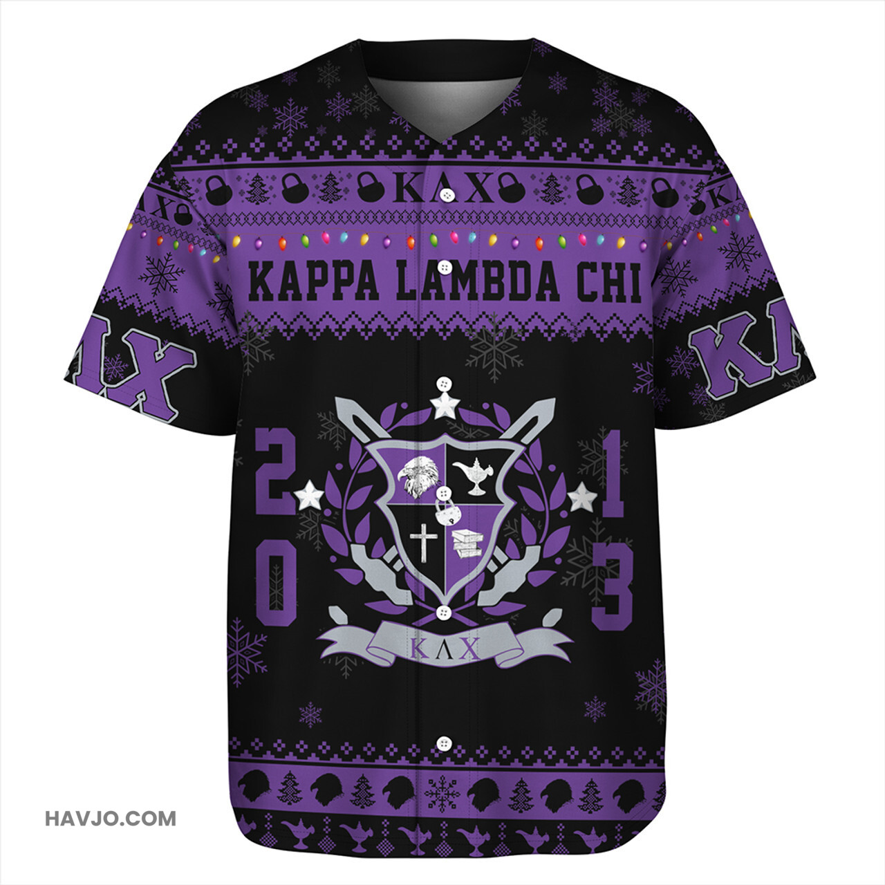 Kappa Lambda Chi Christmas Baseball Jersey