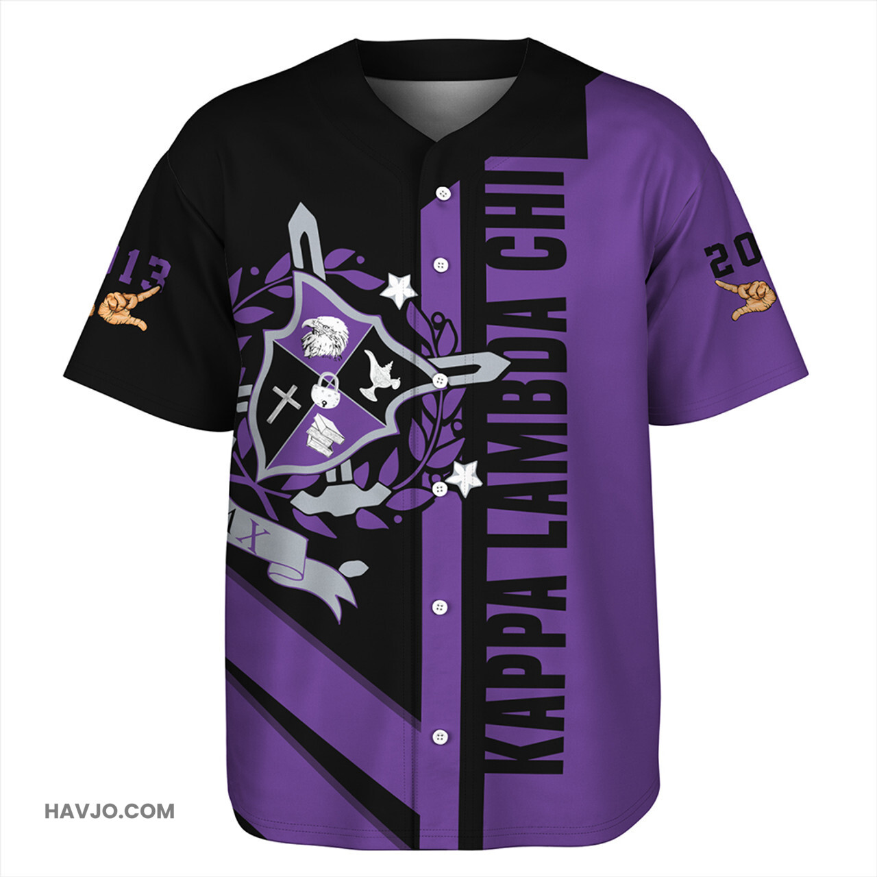 Kappa Lambda Chi Half Concept Baseball Jersey