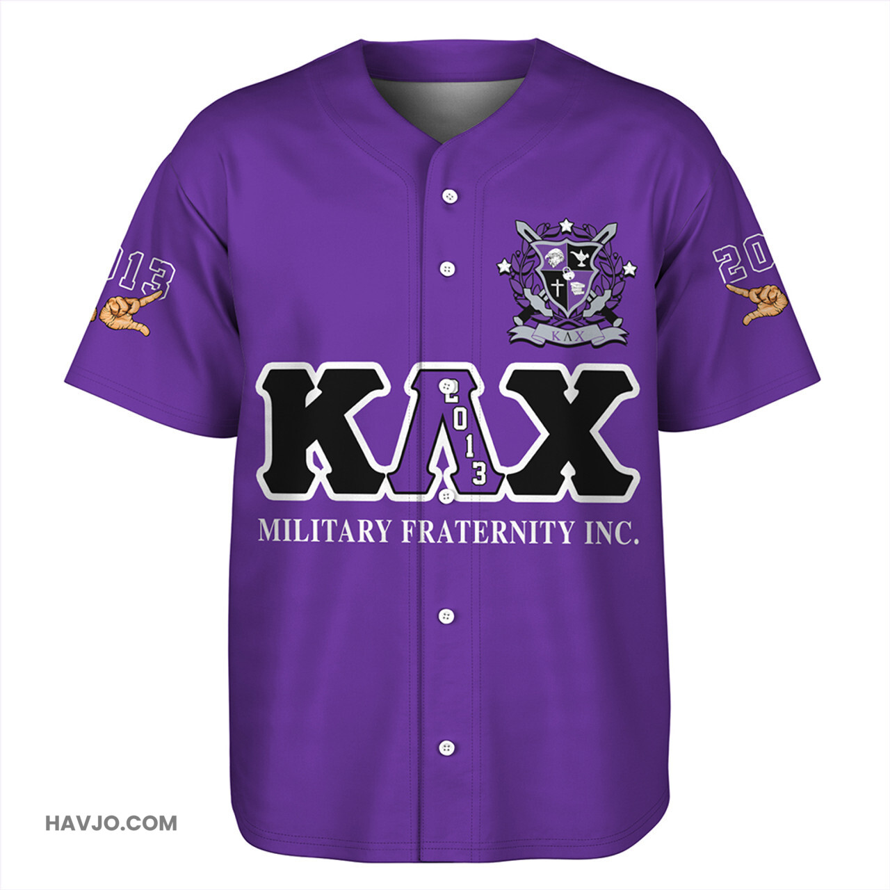Kappa Lambda Chi Hands Style Color Baseball Jersey