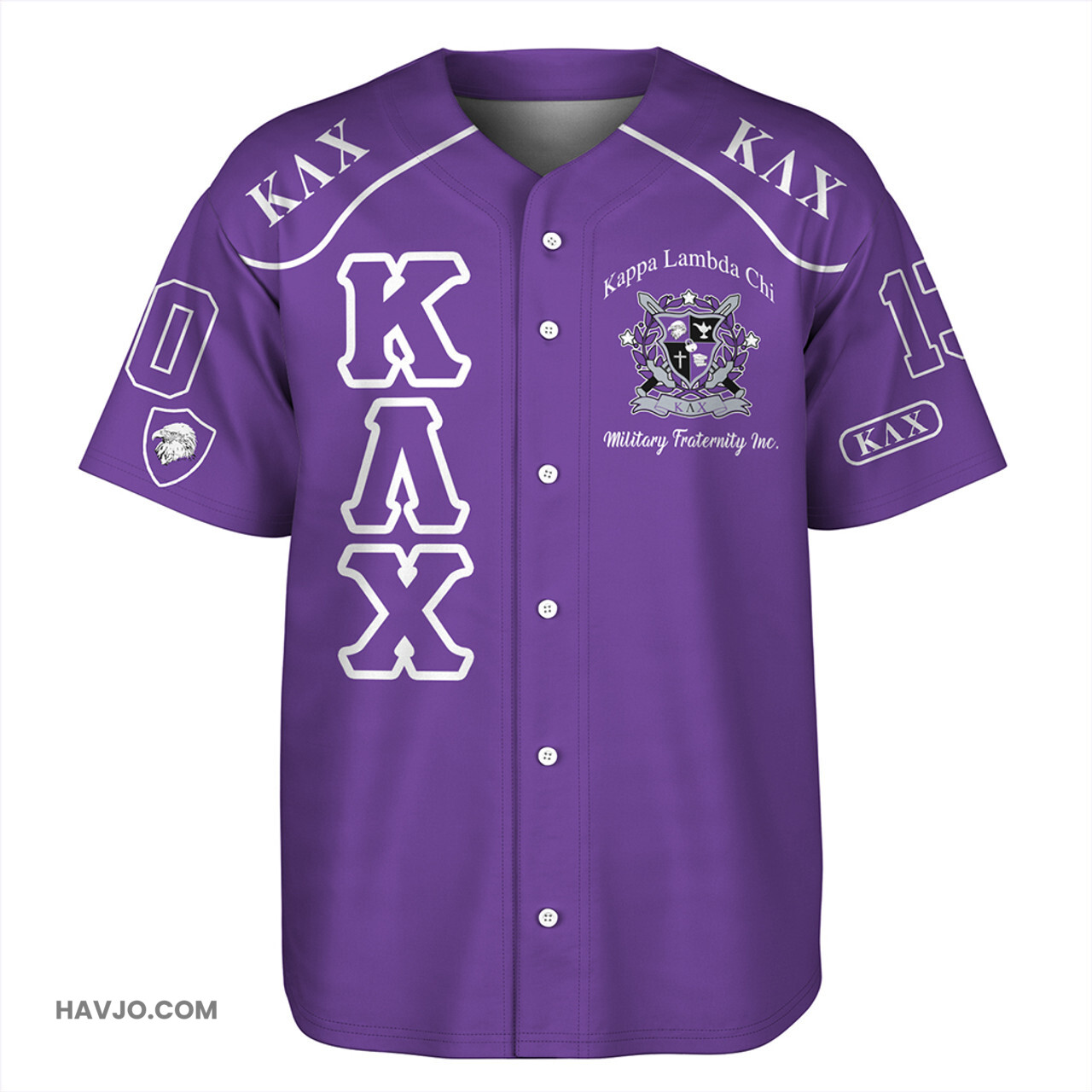 Kappa Lambda Chi Military Fraternity Color Baseball Jersey
