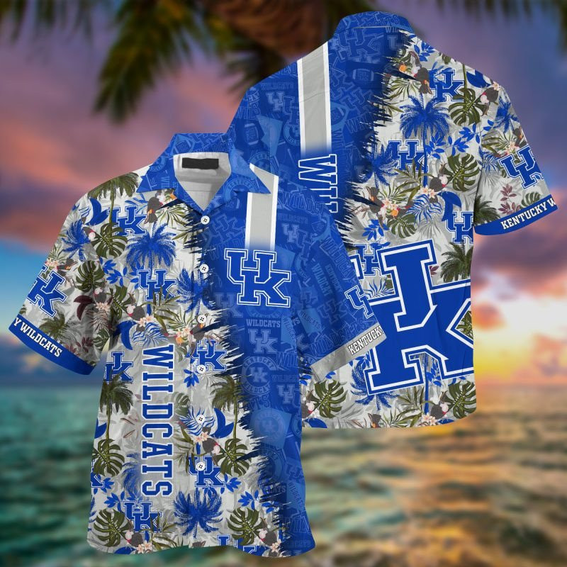 Kentucky Wildcats Ncaa Summer Hawaiian Shirt Tropical Aloha Button Up