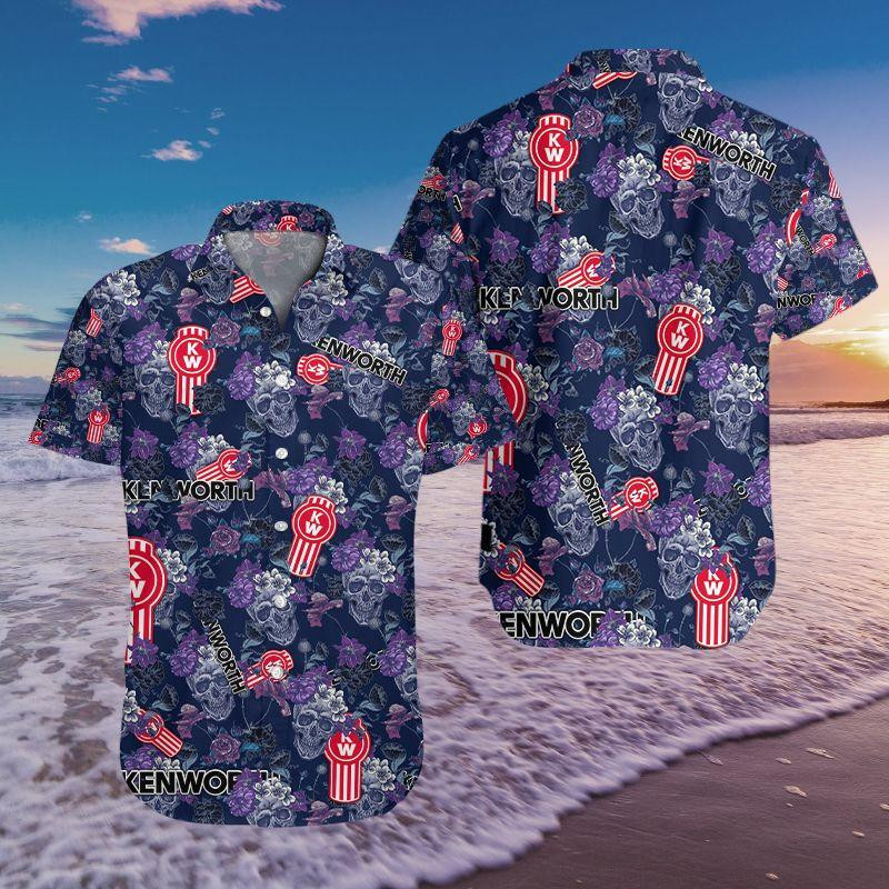 Kenworth Truck Company Hawaiian Shirt Tropical Aloha Button Up