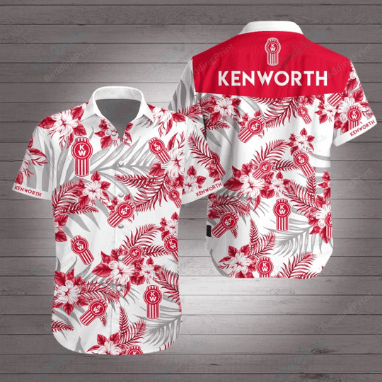 Kenworth U Hawaiian Shirt Tropical Aloha Button Up