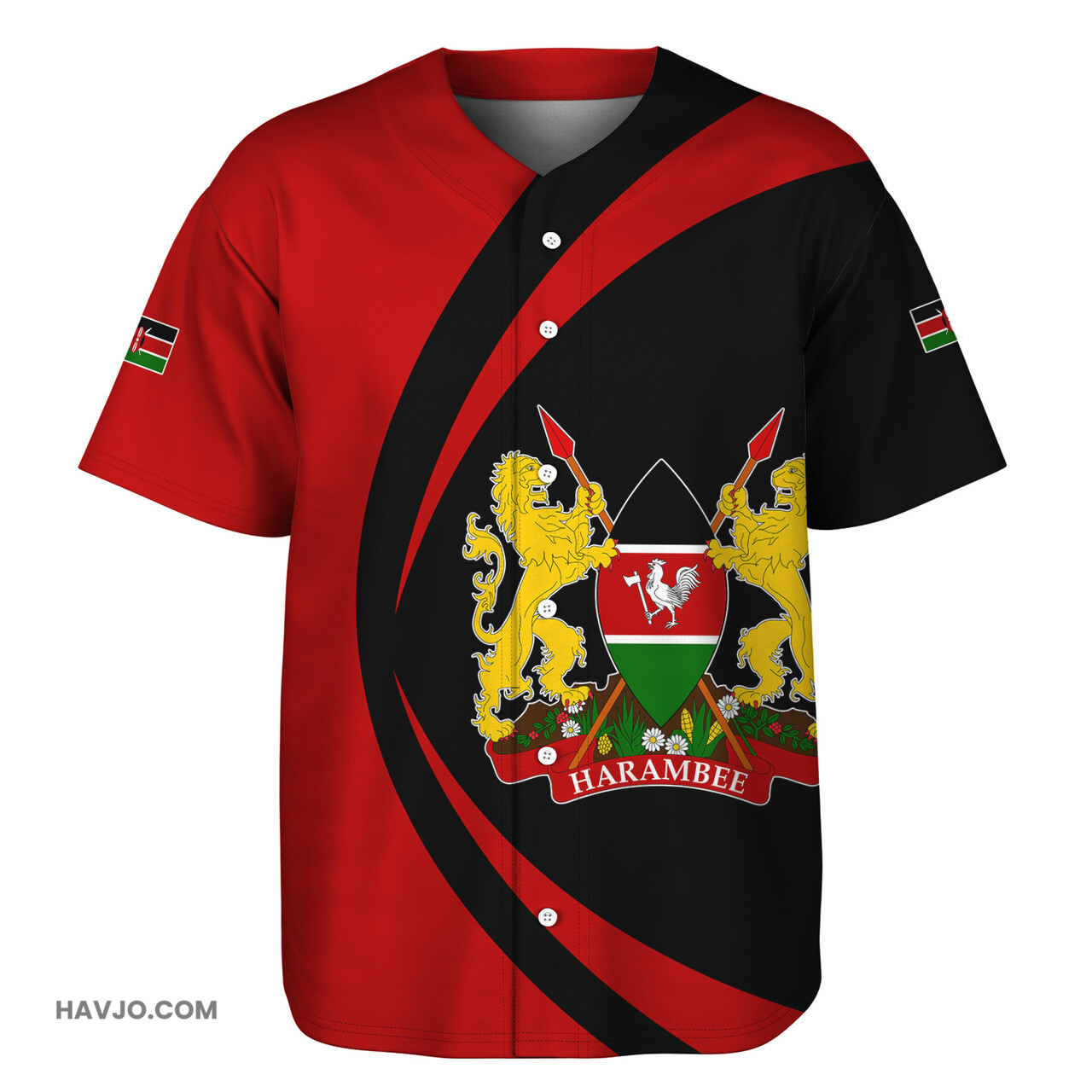 Kenya Circle Style Baseball Jersey