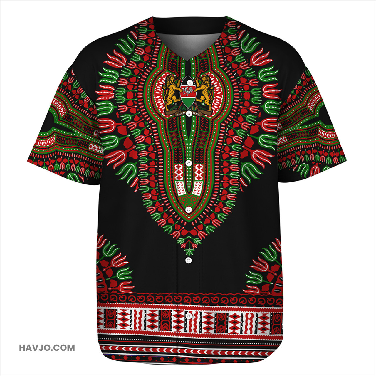 Kenya Dashiki Baseball Jersey