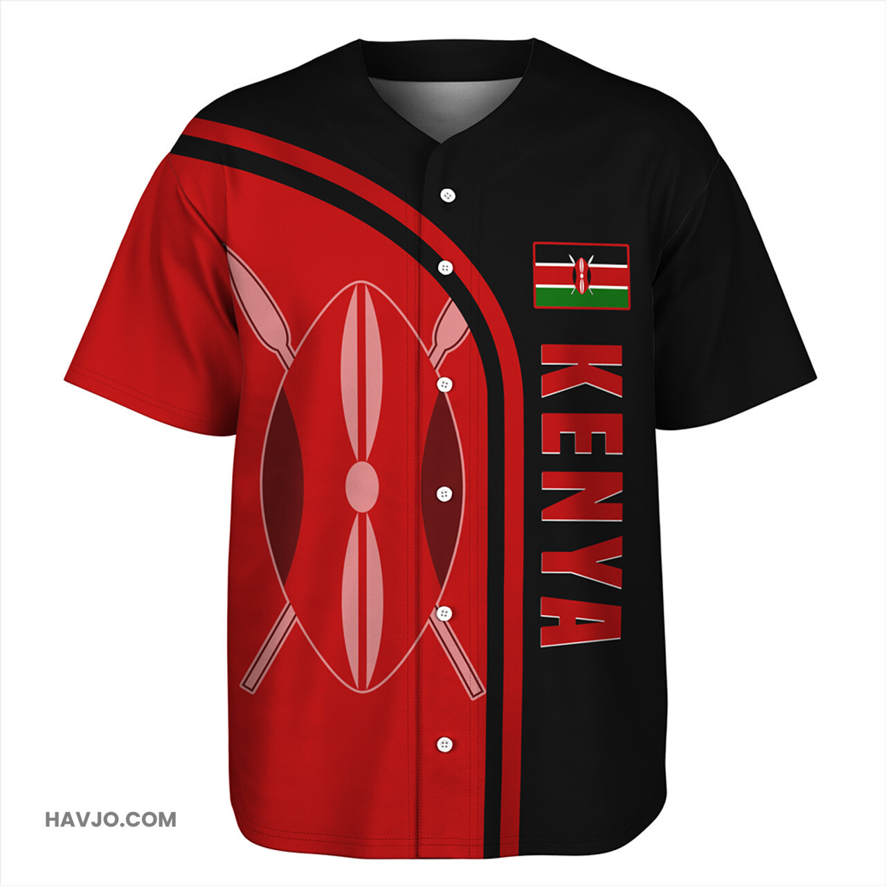 Kenya In My Heart Baseball Jersey