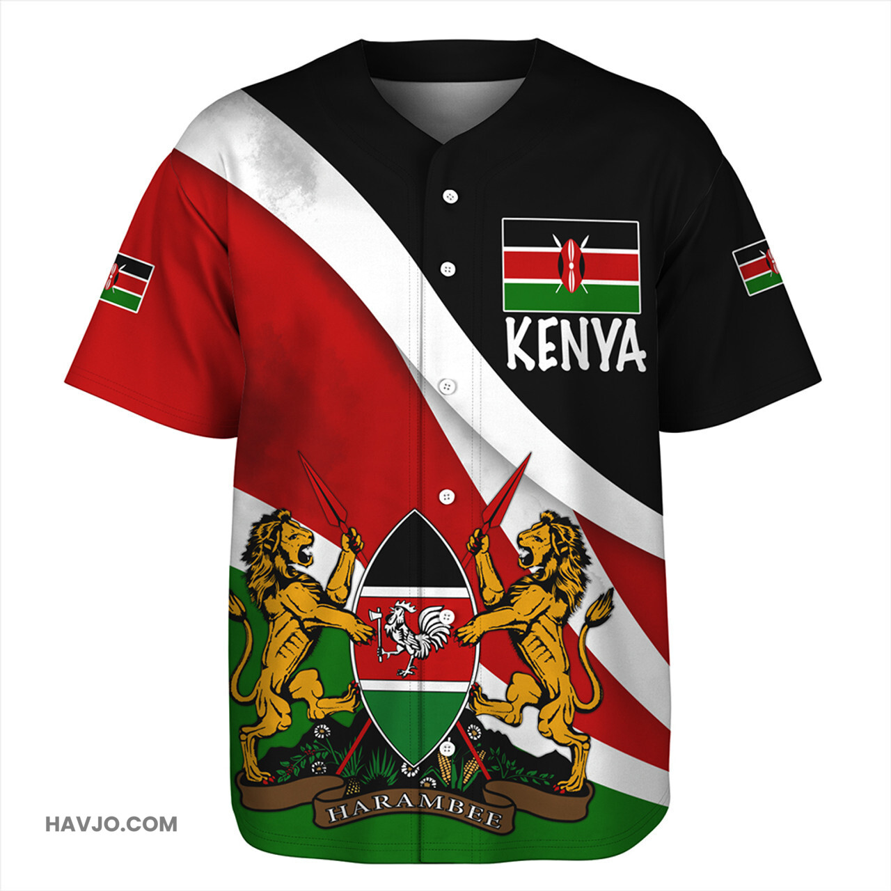 Kenya Special Tee Baseball Jersey