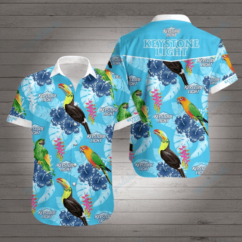 Keystore Light Style 4 Hawaiian Shirt Tropical Aloha Button Up