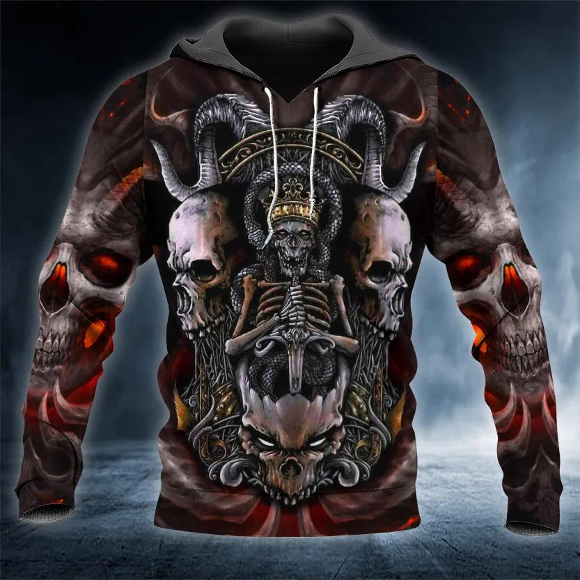 King ACDC Skull 3D All Over Print Hoodie