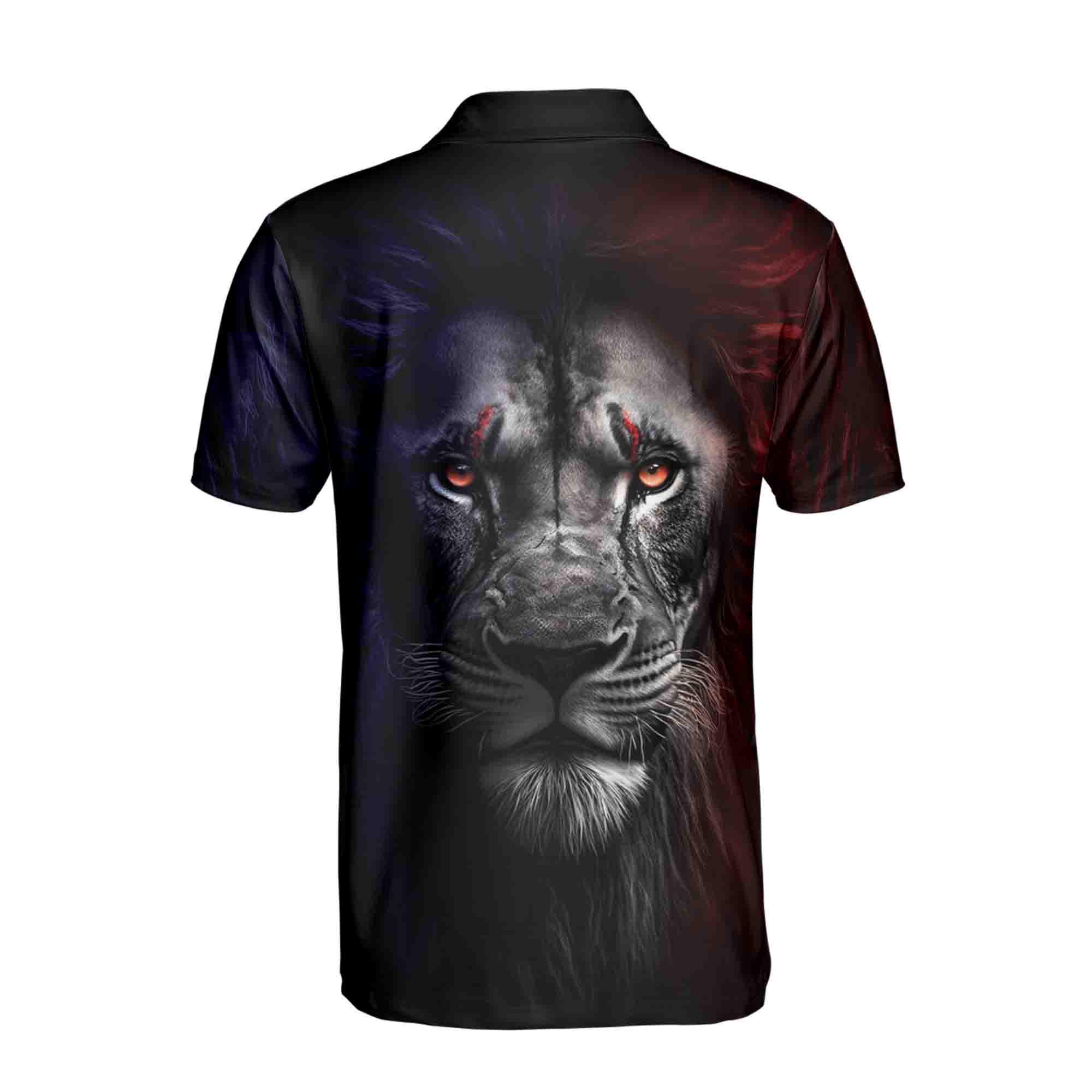 King Of August King Lion Men's Polo Shirt - Image 3