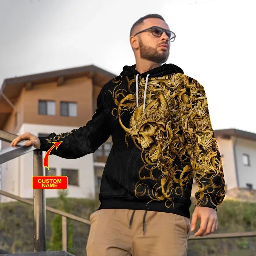 Alternative view of King Viking Custom 3D All Over Print Hoodie