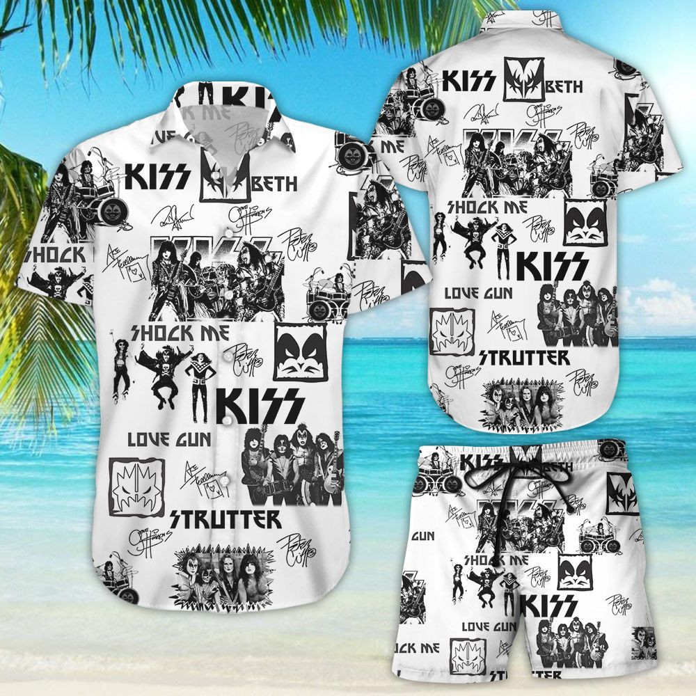 Kiss Rock Band All Over Printed Hawaiian Shirt Tropical Aloha Button Up