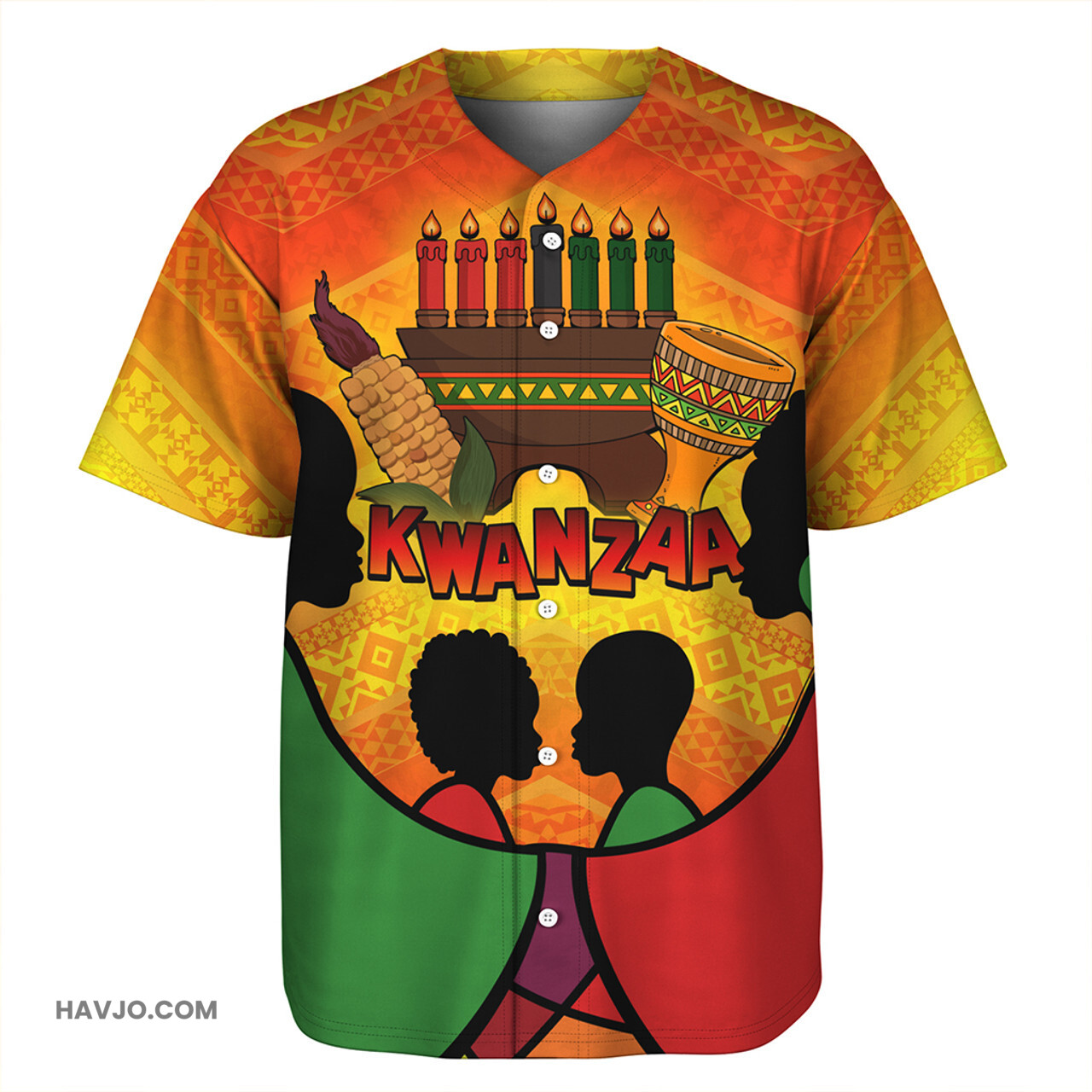 Kwanzaa Family Happy Kwanzaa Baseball Jersey