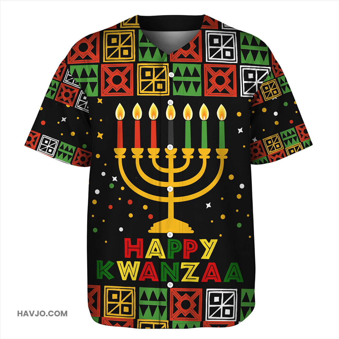 Kwanzaa Happy Kwanzaa Africa Baseball Jersey