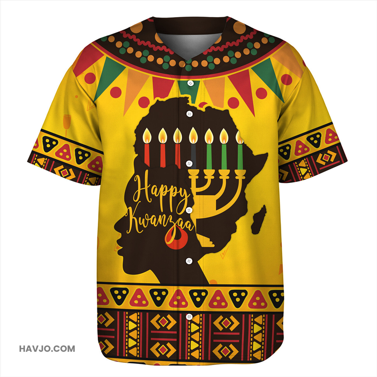 Kwanzaa Happy Kwanzaa African Women Baseball Jersey