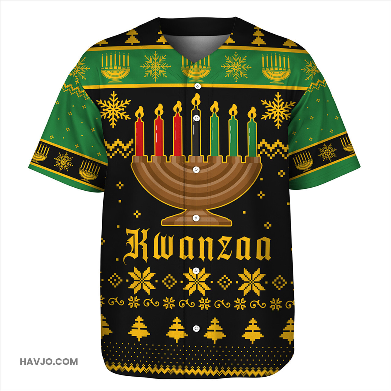 Kwanzaa Happy Kwanzaa Symbols Design Baseball Jersey