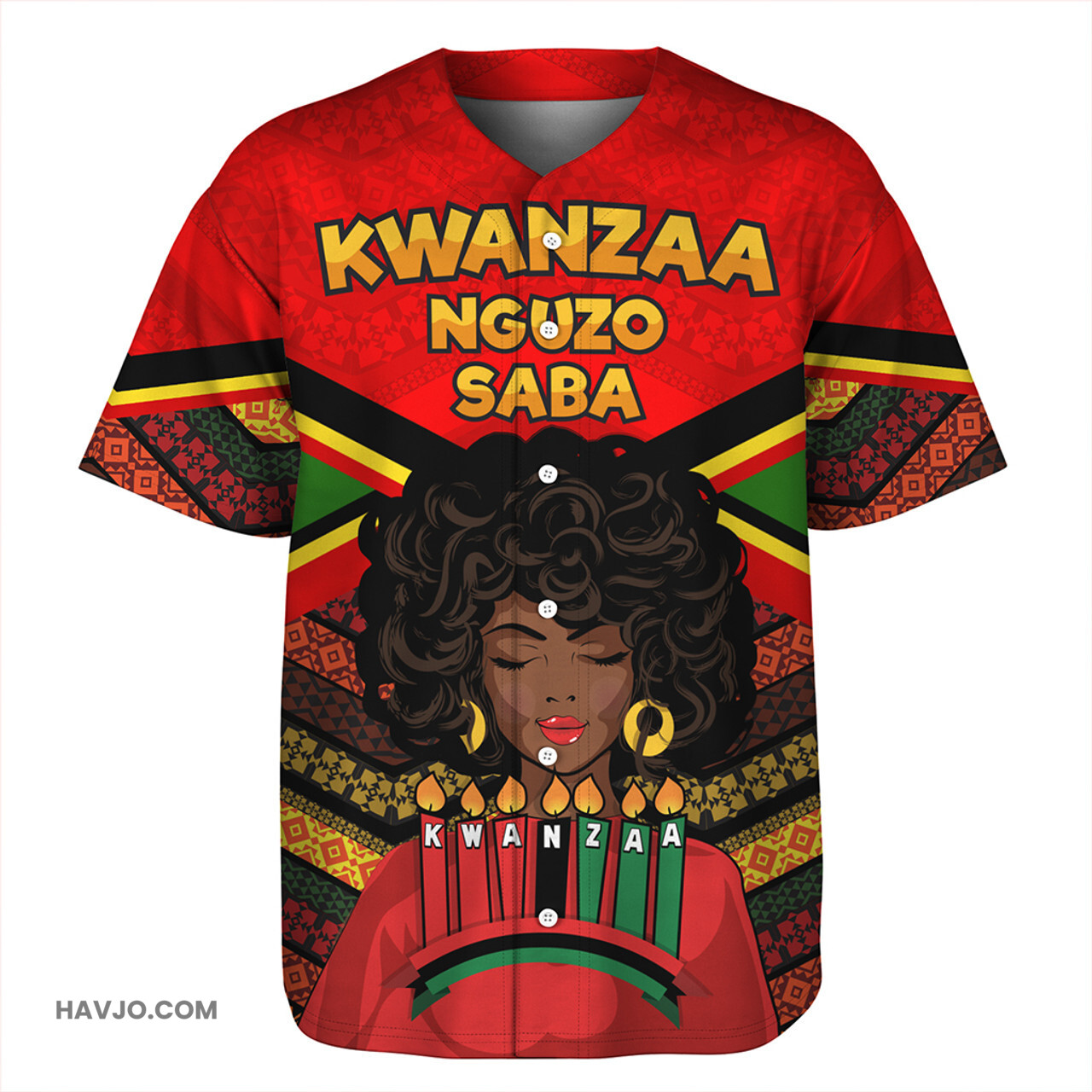 Kwanzaa Nguzo Saba Baseball Jersey