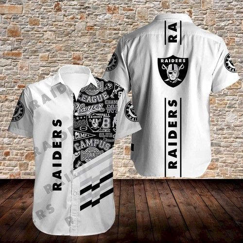 Las Vegas Raiders Hawaiian Shirt Tropical Aloha Button Up