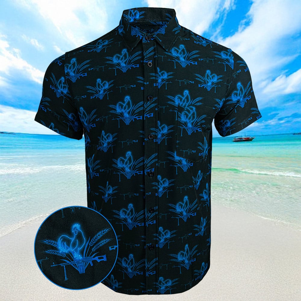 Le Cock V2 Hawaiian Shirt Button Up Summer Shirts For Men Gifts For Brother