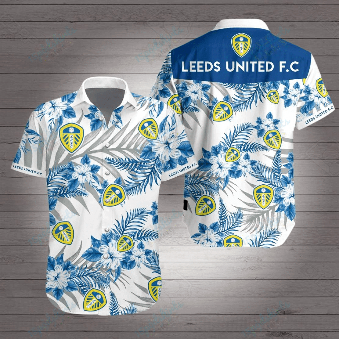 Leeds United Fc Hawaiian Shirt Tropical Aloha Button Up