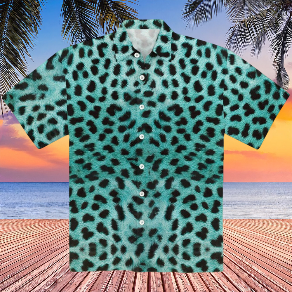 Leopard Hawaiian Shirt Nature Inspired Aloha Shirt Gifts For Animal Lovers