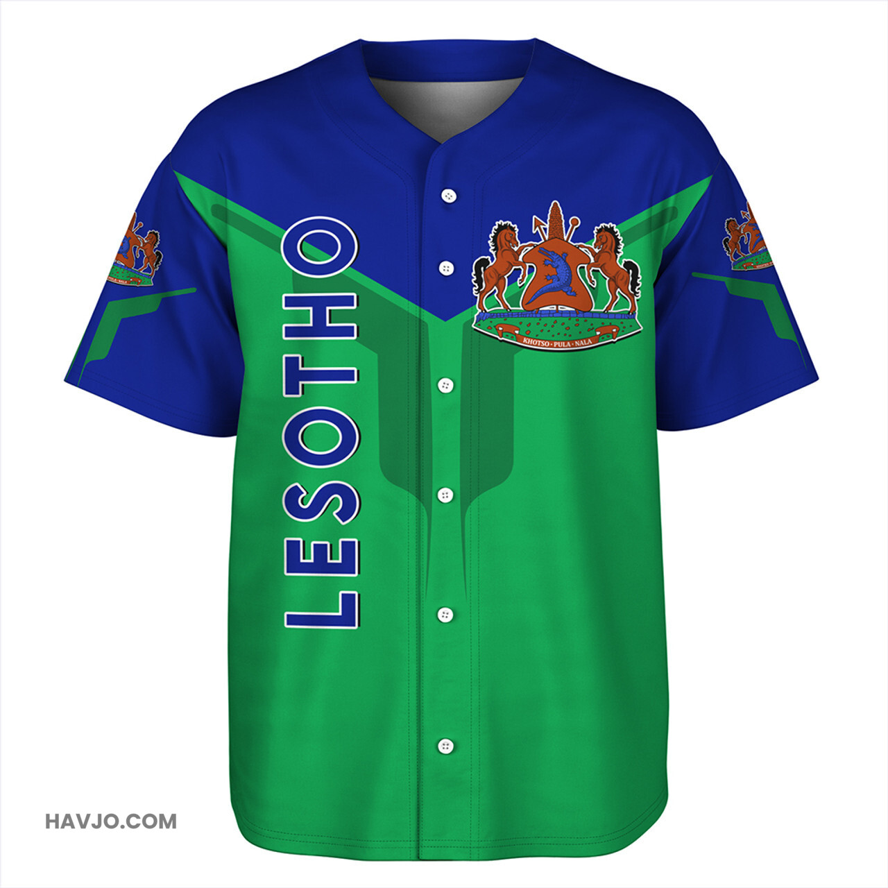 Lesotho Arrow Style Baseball Jersey
