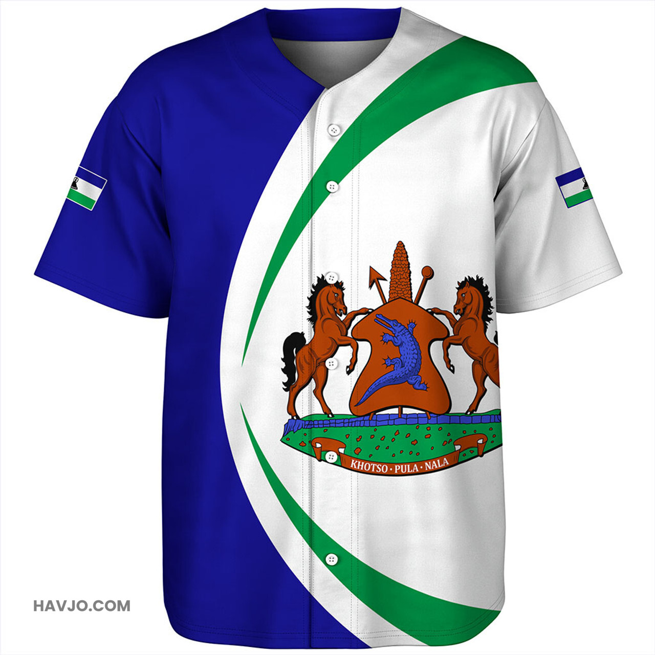 Lesotho Circle Style Baseball Jersey
