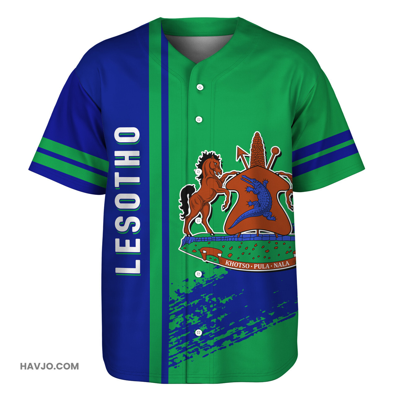 Lesotho Quater Style Baseball Jersey