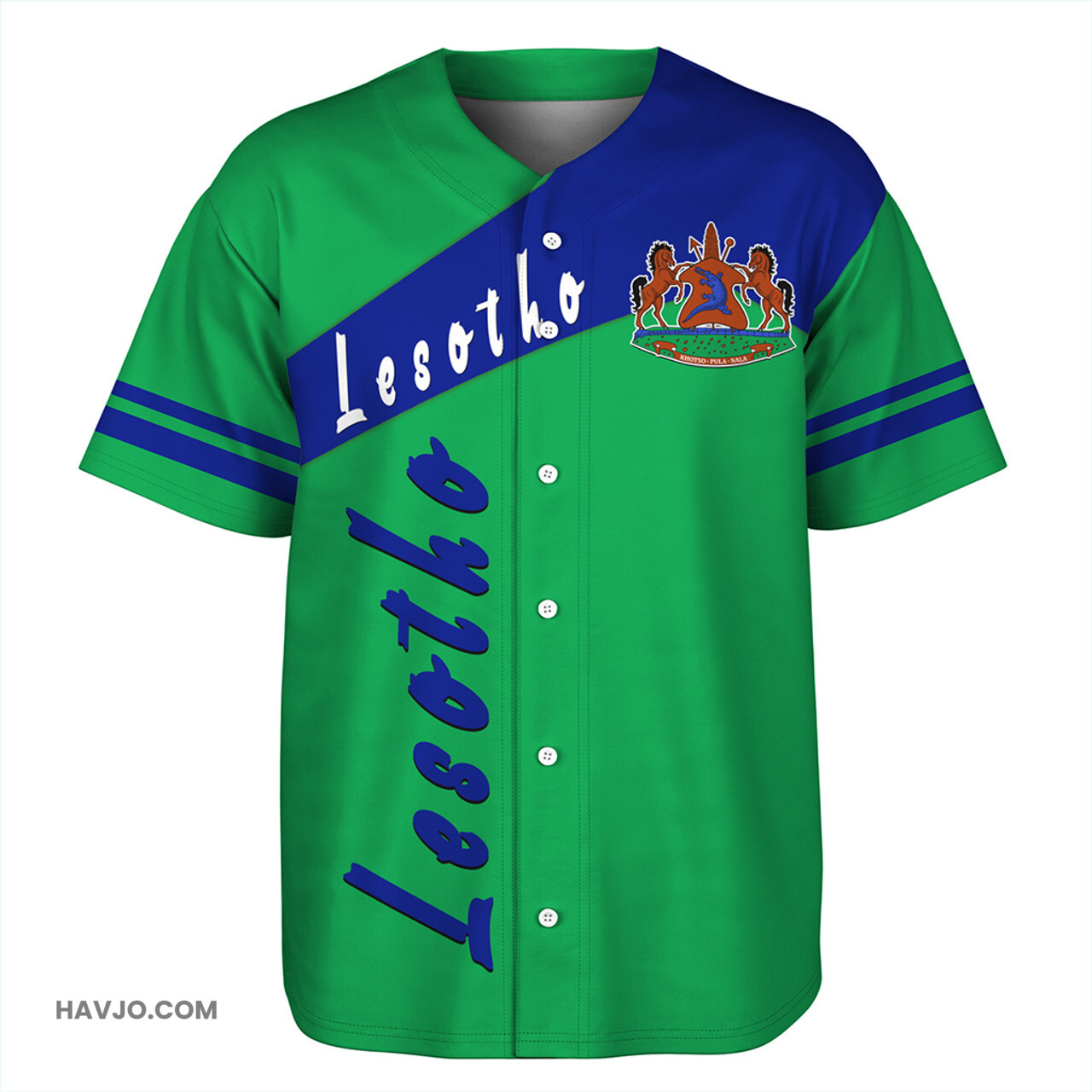 Lesotho Sport Style Baseball Jersey