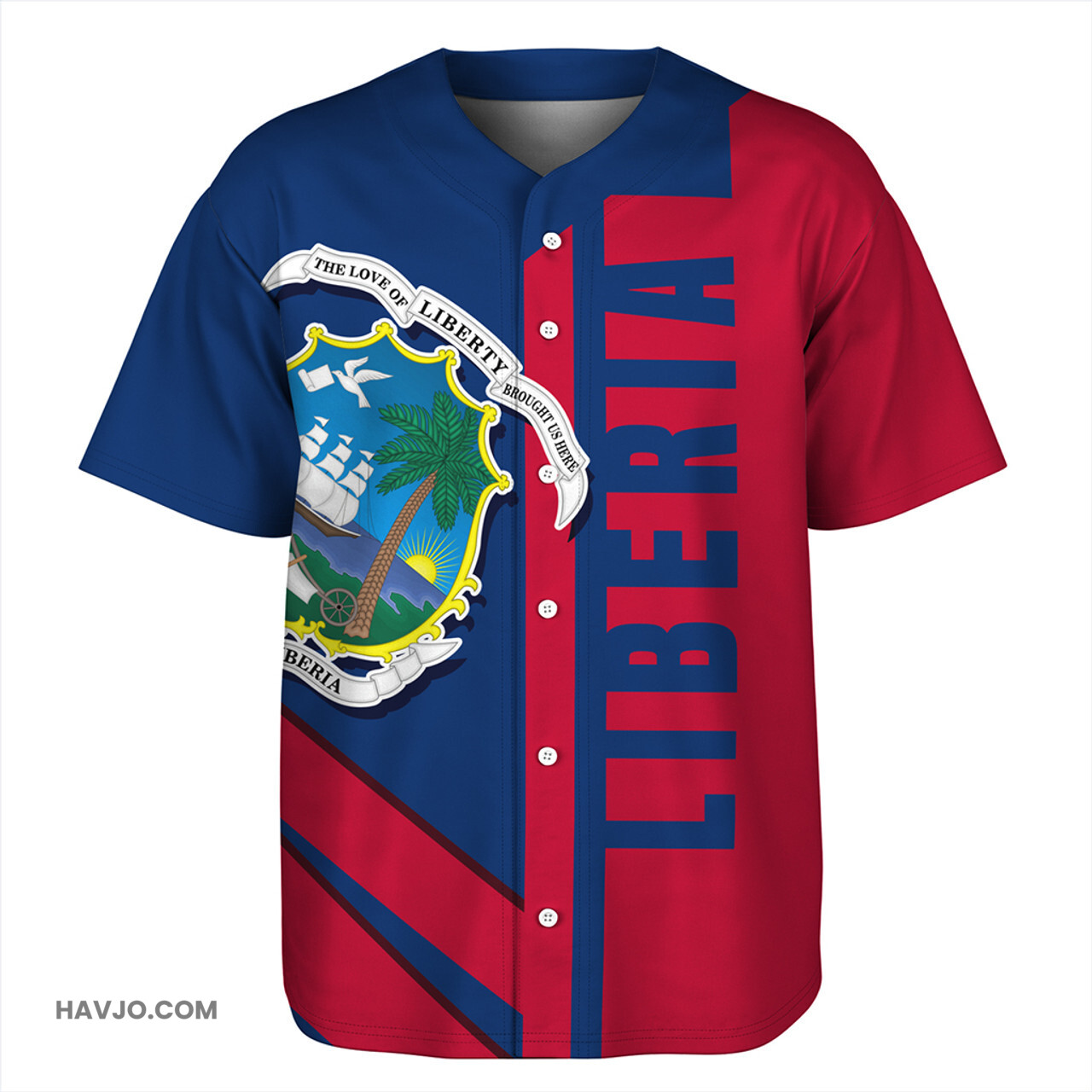 Liberia Casual Style Baseball Jersey