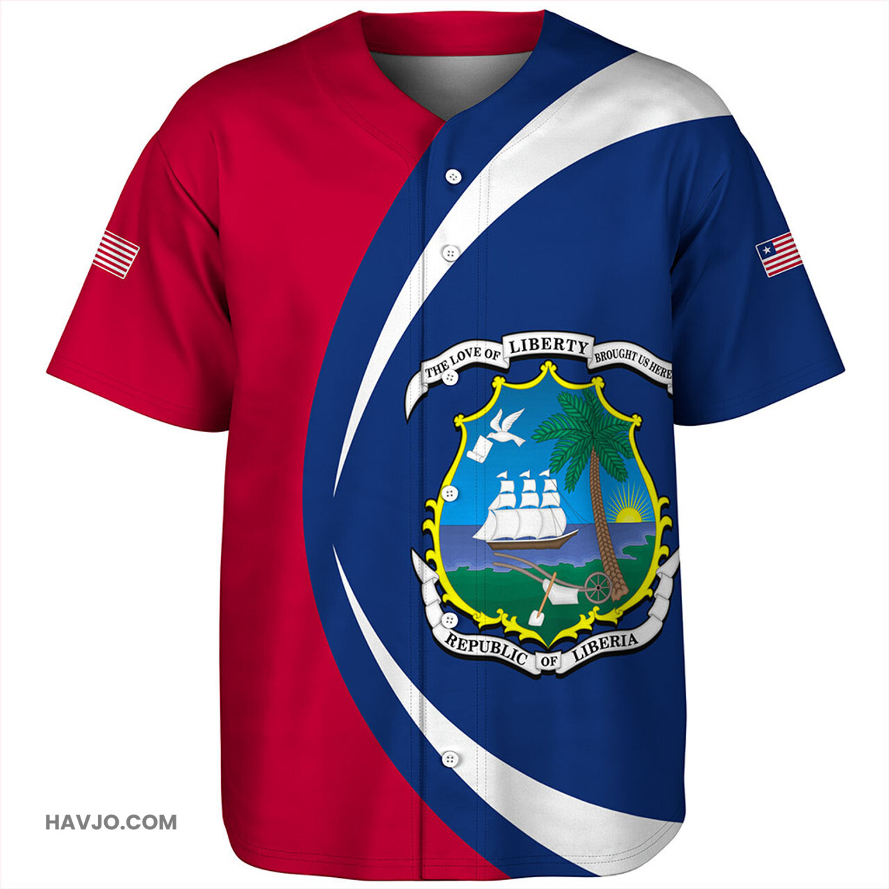 Liberia Circle Style Baseball Jersey