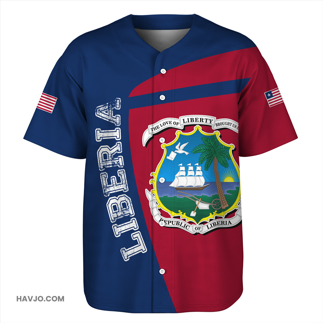 Liberia Sport Style Baseball Jersey