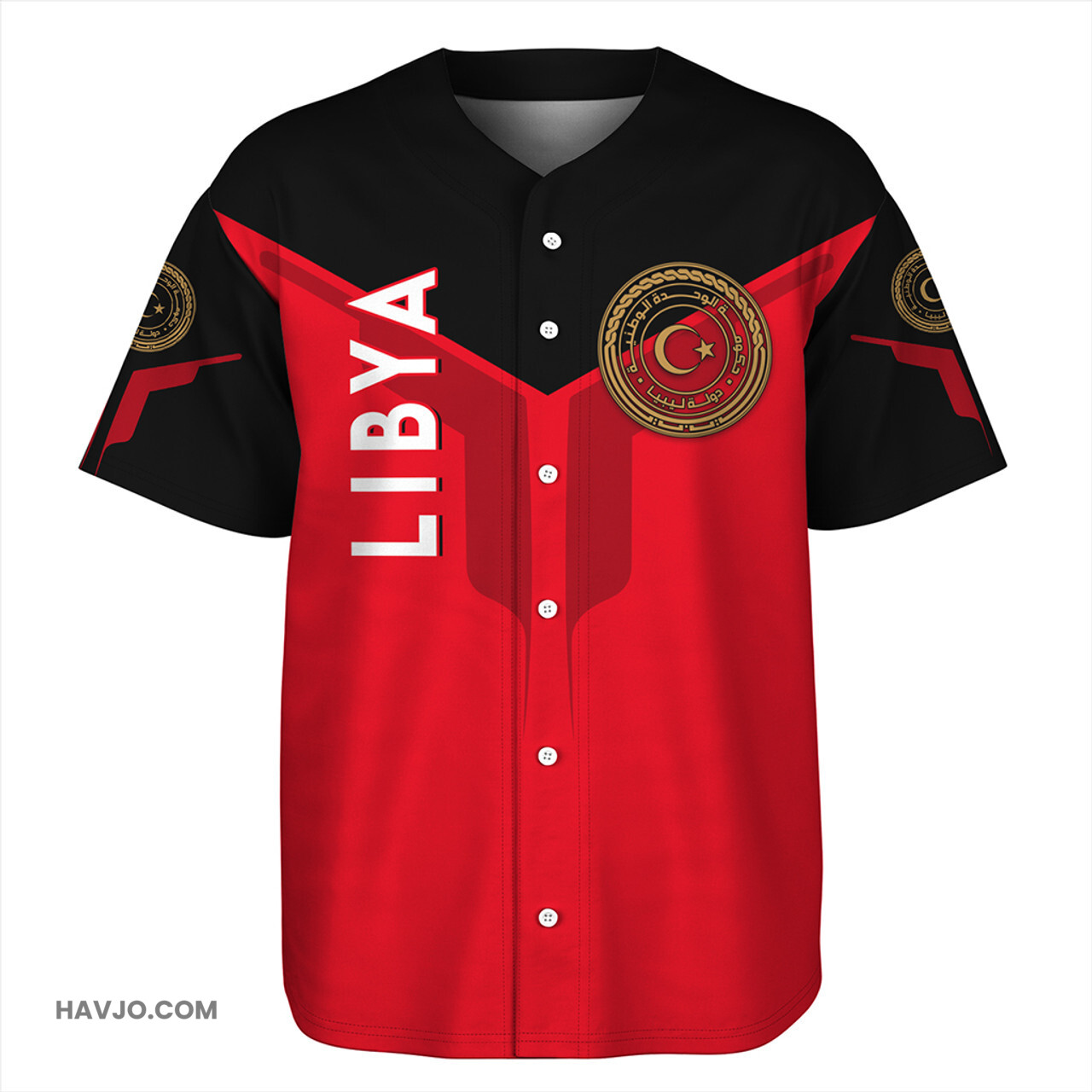 Libya Arrow Style Baseball Jersey