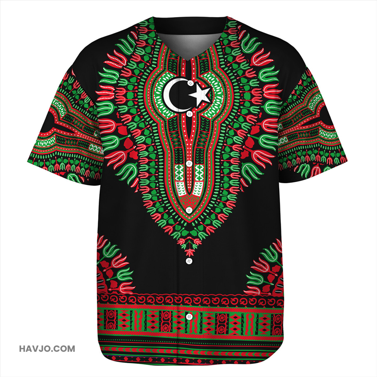 Libya Dashiki Baseball Jersey