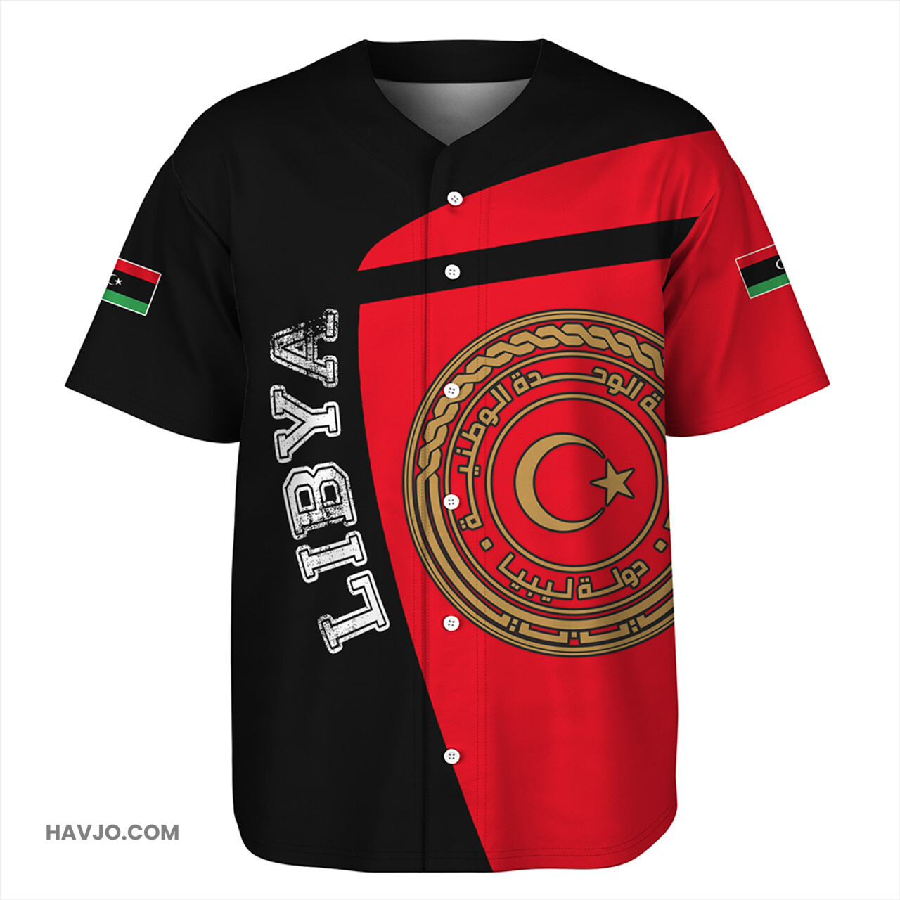 Libya Half Concept Baseball Jersey