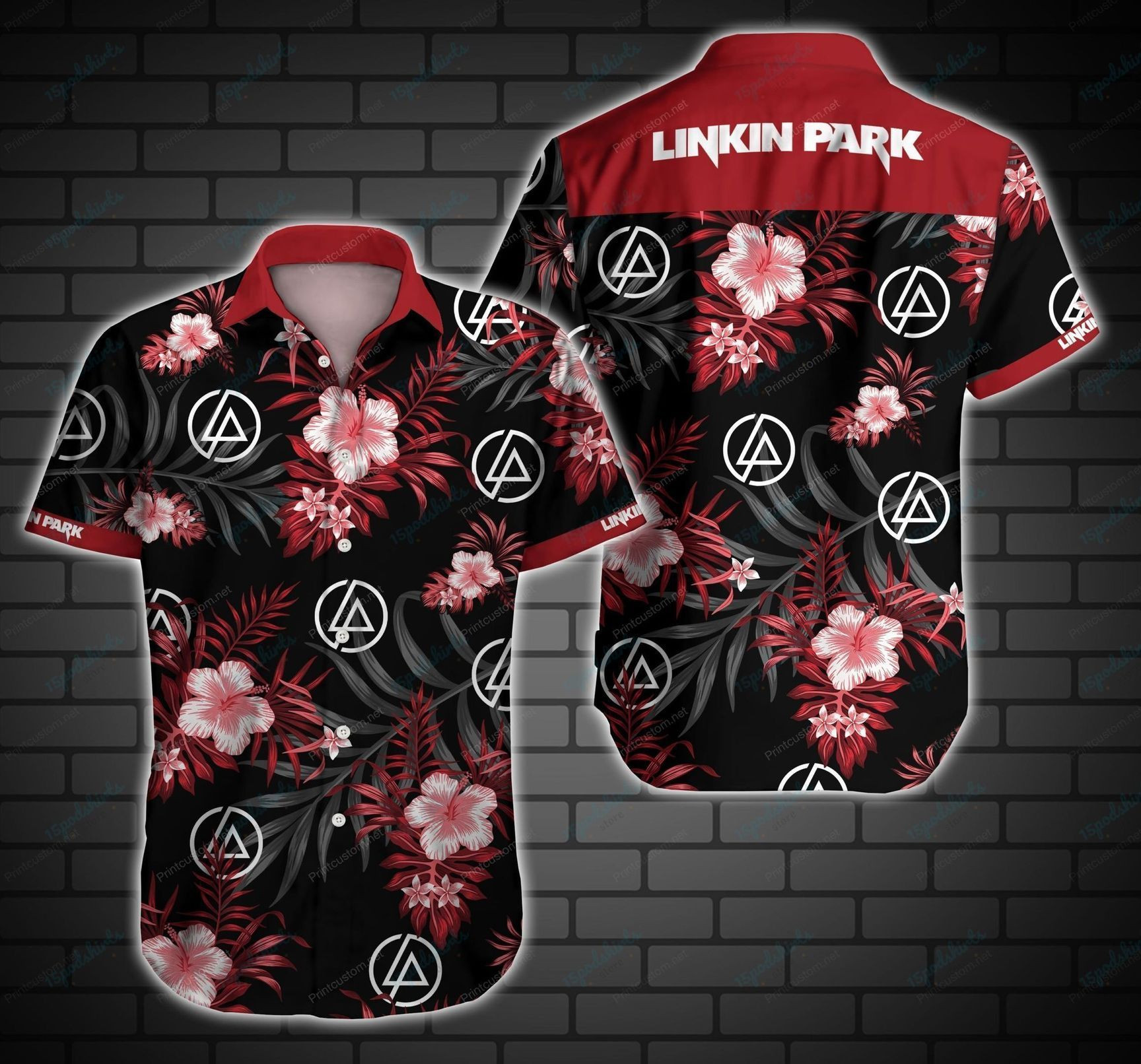 Linkin Park Hawaiian Shirt Tropical Aloha Button Up
