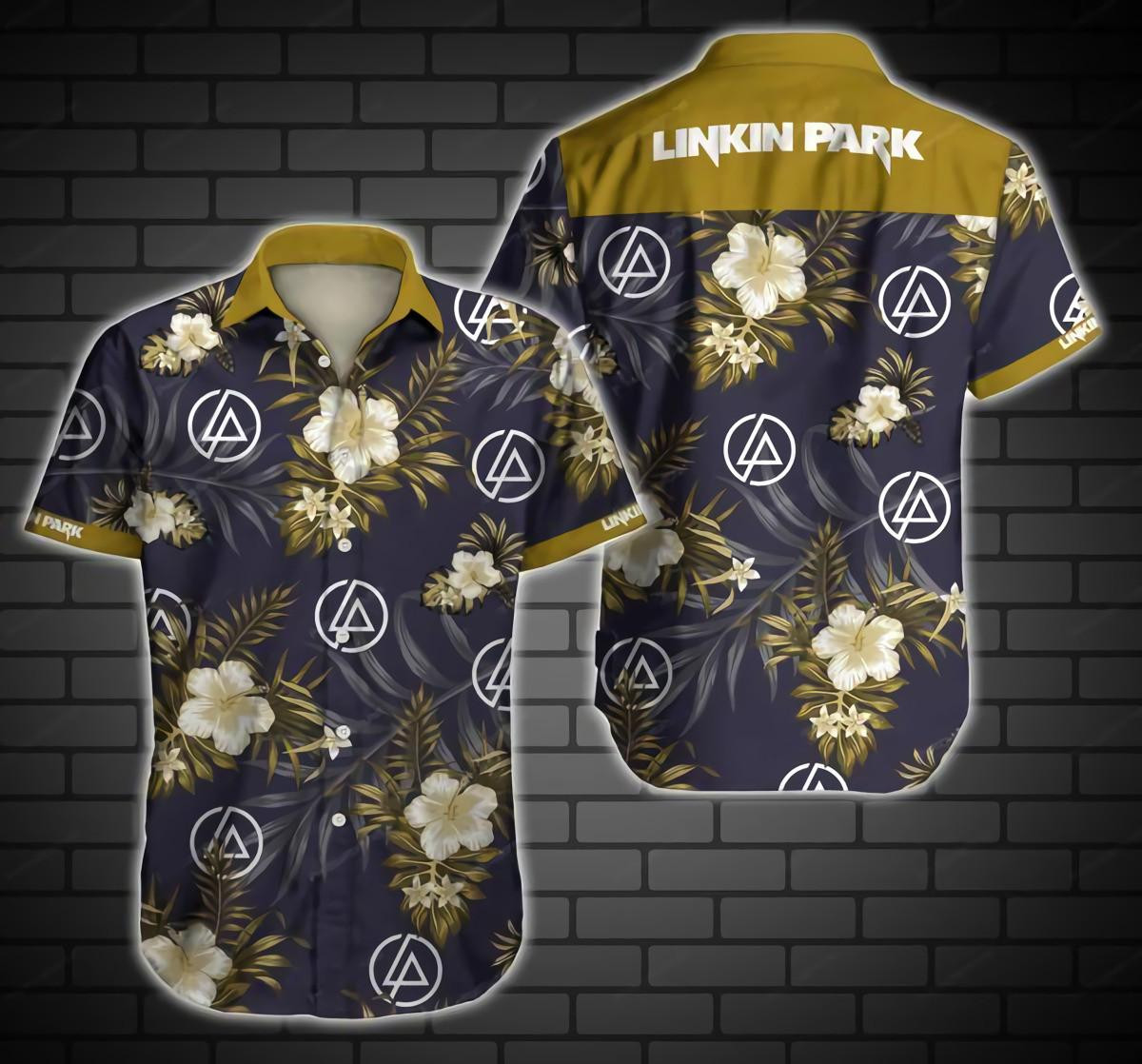 Linkin Park Rock Band Tropical Flower Hawaiian Shirt Tropical Aloha Button Up