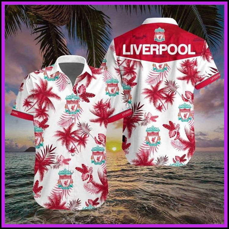 Liverpool Hawaiian Shirt Tropical Aloha Button Up