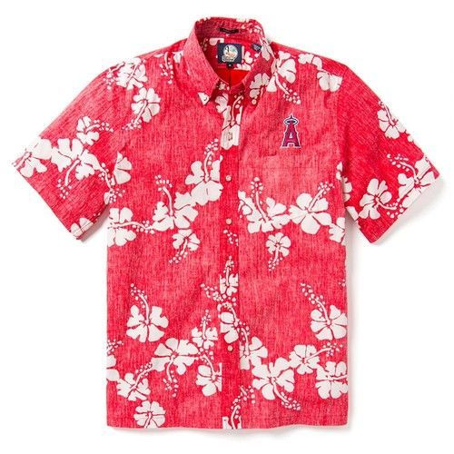 Los Angeles Angels 50th State Hawaiian Shirt Tropical Aloha Button Up