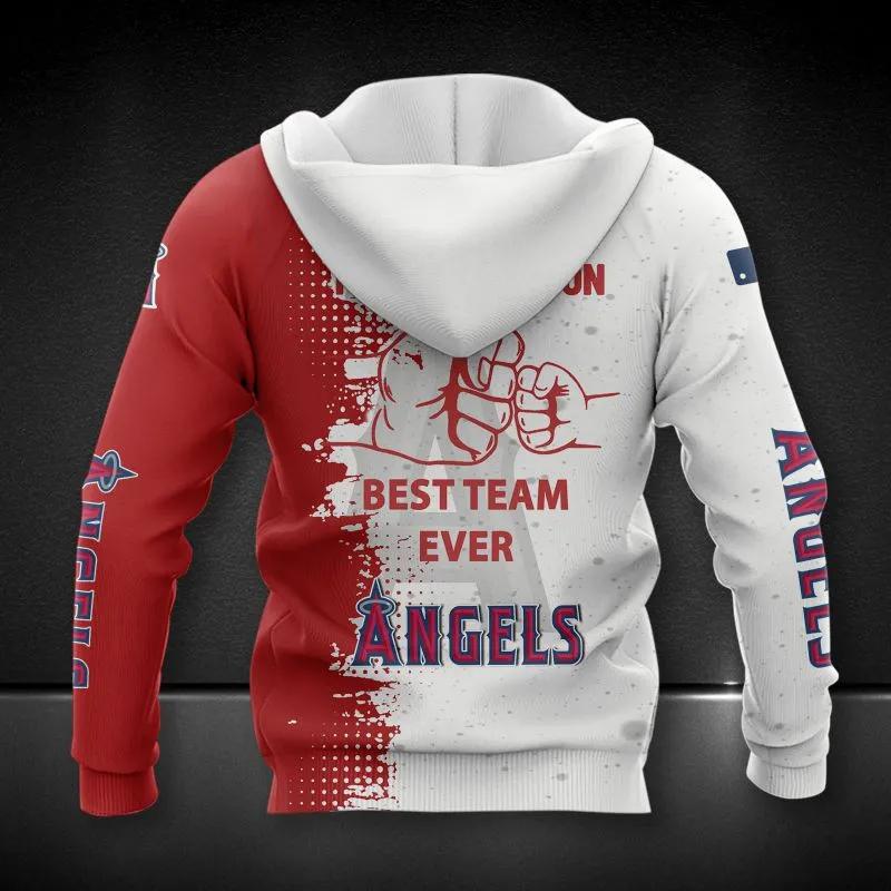 Alternative view of Los Angeles Angels Dad And Son All Over Print 3D MLB All Over Print Hoodie